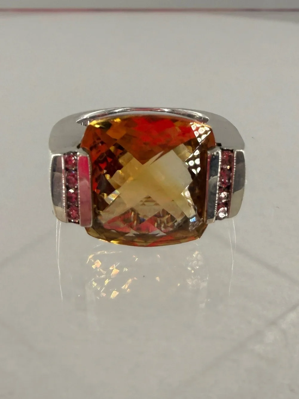 David Yurman Citrine & Diamond Deco Ring